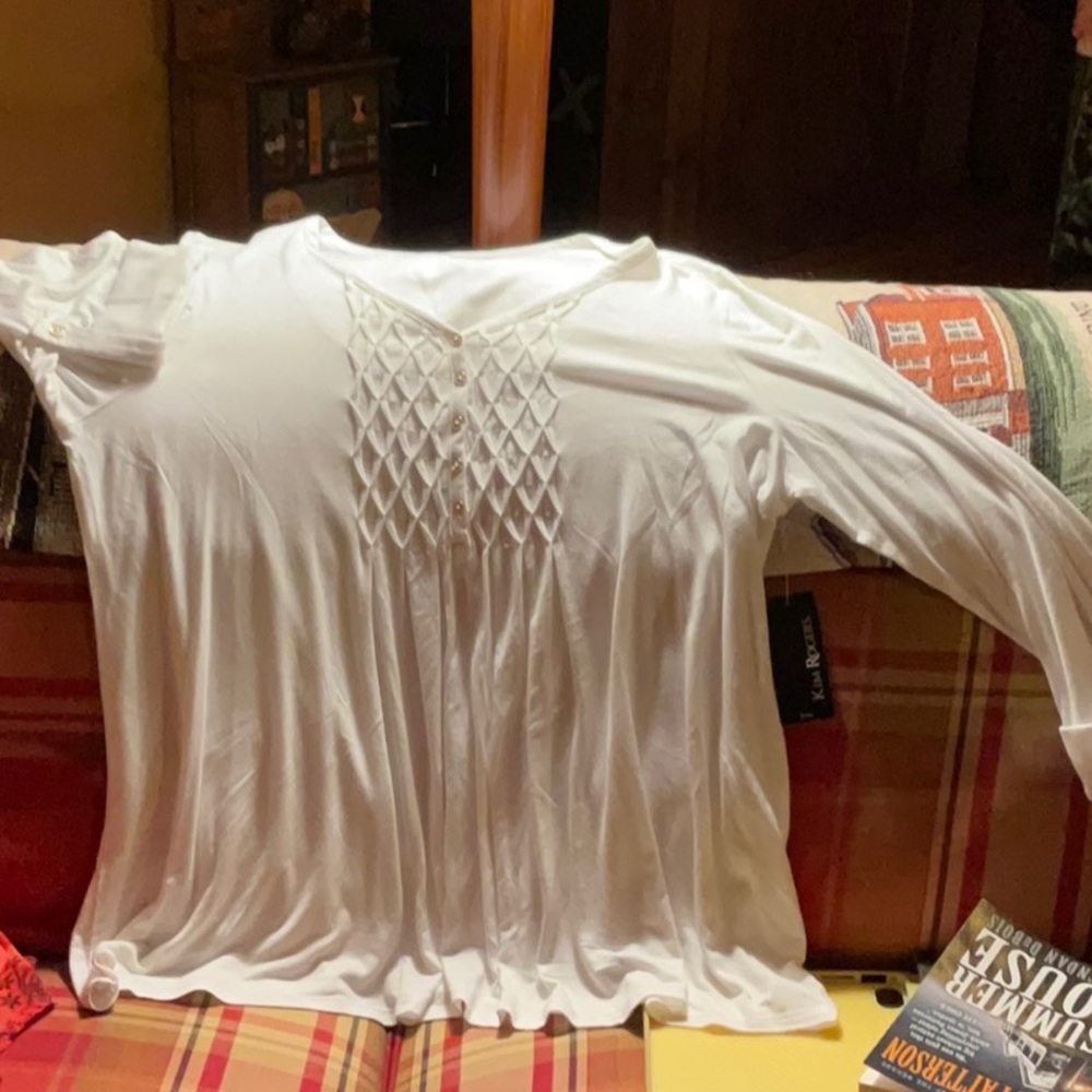 White honeycomb shirt